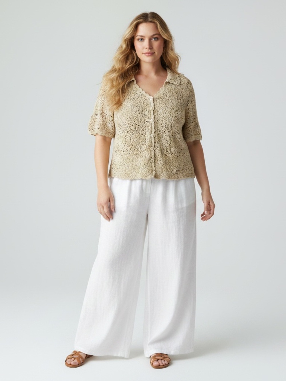 VINTAGE LAURA SCOTT Crochet Cardigan